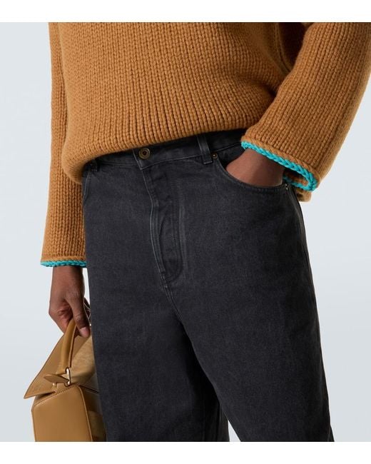 Loewe Blue Anagram Wide-Leg Jeans for men