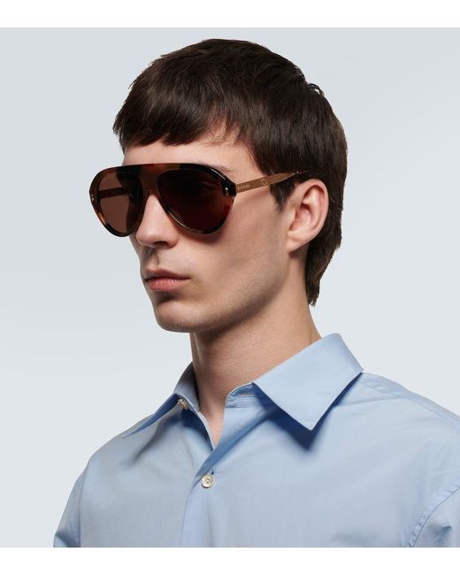 Gucci Aviator-Sonnenbrille in Brown für Herren