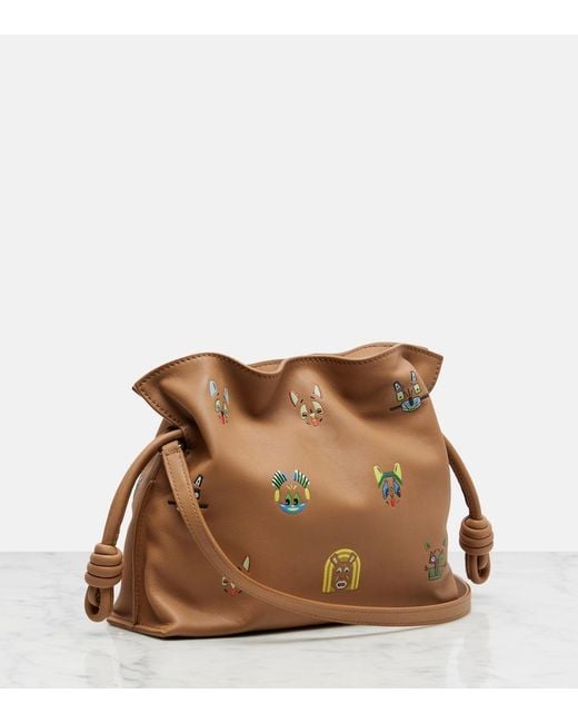 Loewe Brown X Louis Wain Flamenco Cats Mini Clutch
