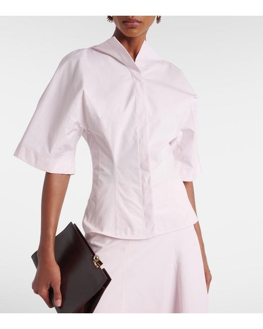 Jacquemus Pink Moisson Cotton Poplin Shirt