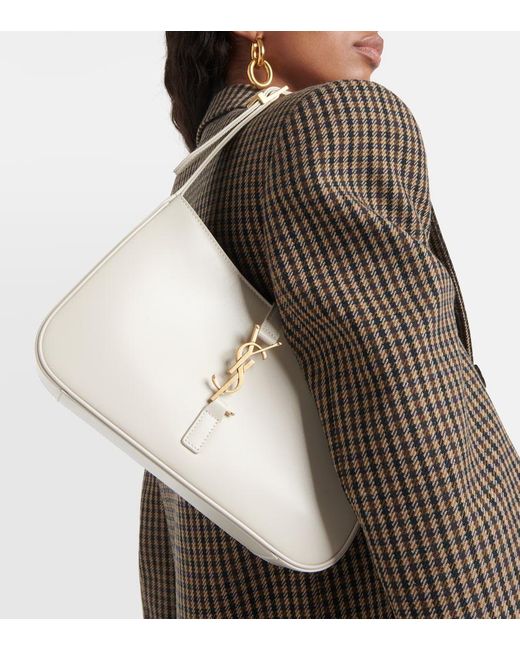 Saint Laurent White Le 5 À 7 Mini Leather Shoulder Bag