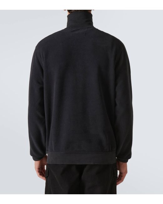 C P Company Black Cotton Half-zip Sweatshirt for men