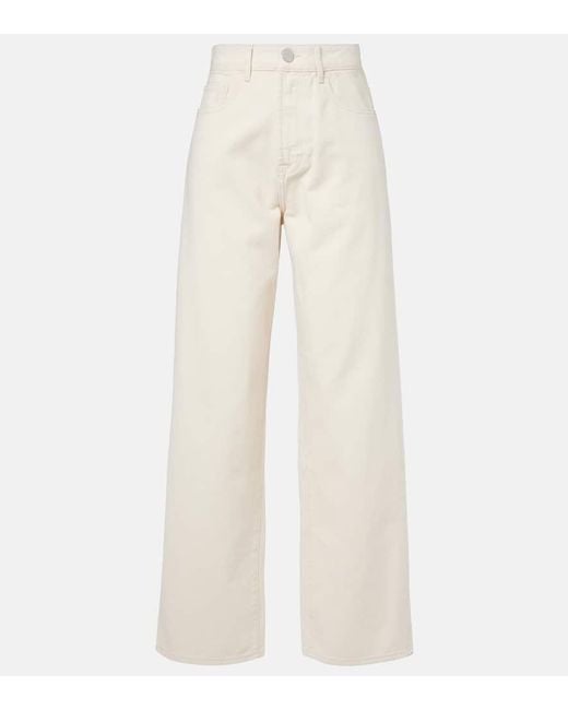 Jean Ample A Taille Haute Rohe en coloris White