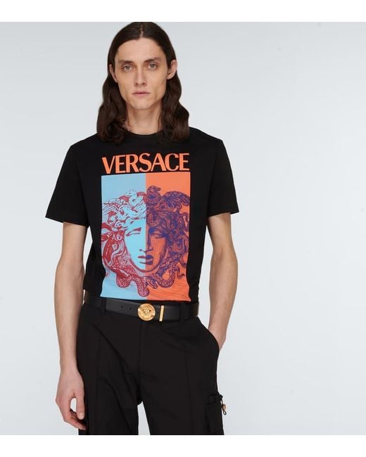 Versace Guertel Medusa Biggie aus Leder in Black für Herren