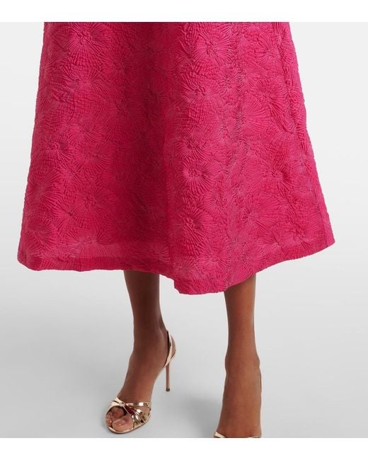 Max Mara Pink Valdese Belted Midi Dress