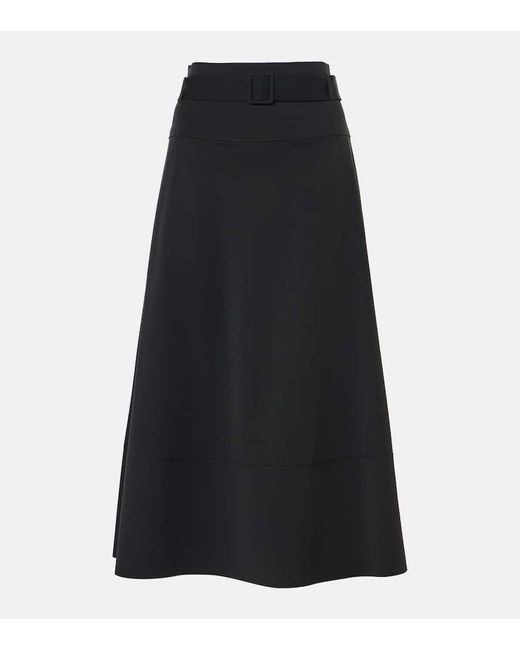 Max Mara Black Leisure Midirock Aus Jersey