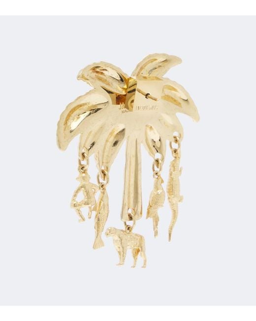 Jacquemus Metallic Palmier Embellished Drop Earrings