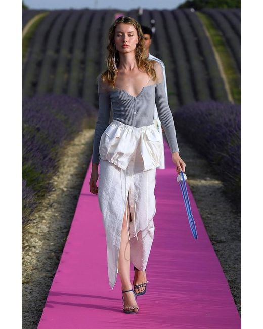 Jacquemus White La Jupe Cueillette Maxi Skirt