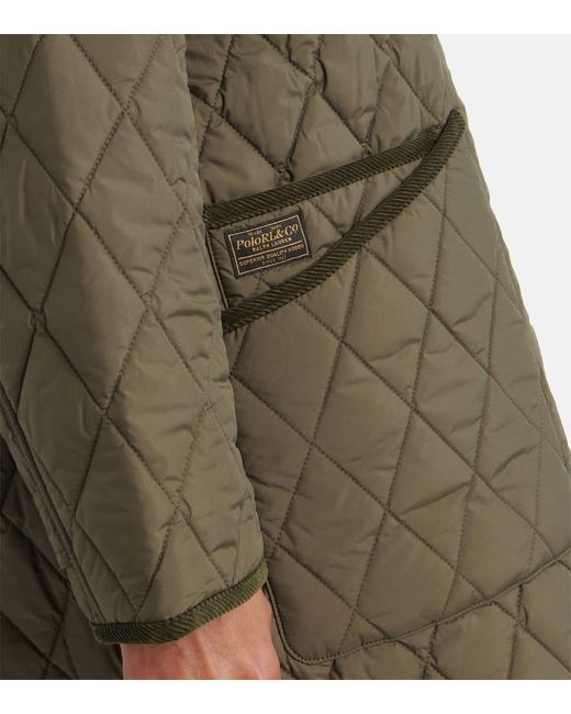 Polo Ralph Lauren Green Quilted Corduroy-Trimmed Jacket