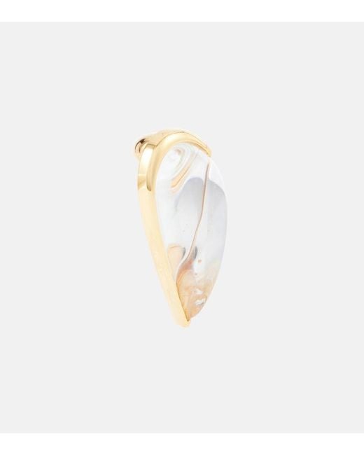 Alaïa White Demi-Cour Bombe Earrings