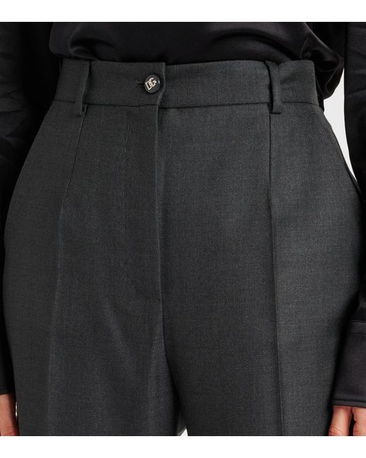 Dolce & Gabbana Gray Wool Slim Pants