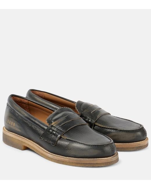 Golden Goose Deluxe Brand Brown Jerry Leather Penny Loafers