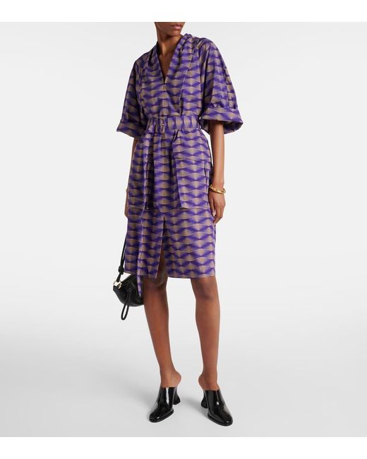 Robe Imprimee En Coton Dries Van Noten en coloris Purple