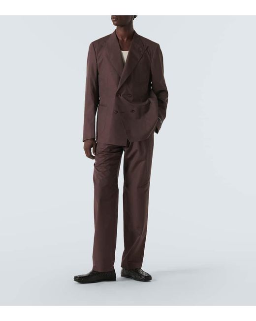 Dolce & Gabbana Brown Cotton And Silk Poplin Blazer for men