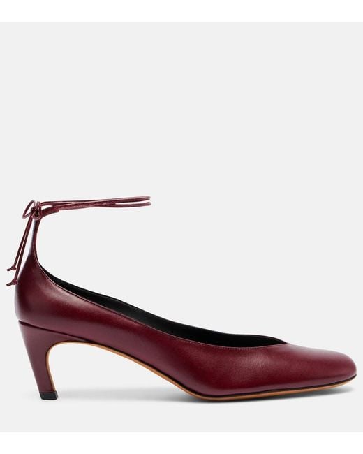 Proenza Schouler Red Uma Leather Pumps