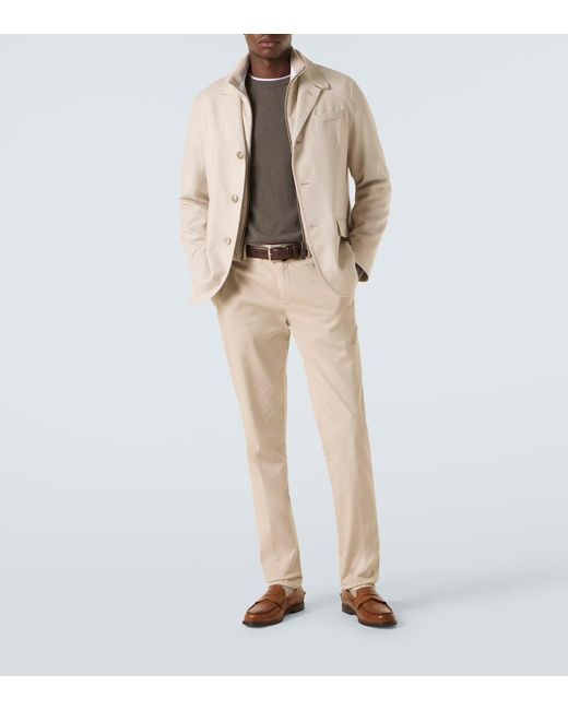 Herno Natural Layered Silk And Cashmere Blazer for men
