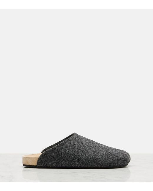 The Row Gray Hudson Slippers