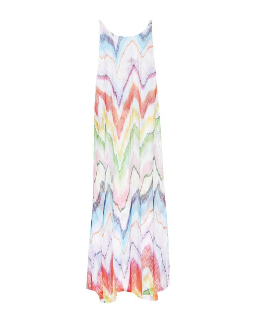Missoni Synthetic Zigzag Midi Dress in White Lyst