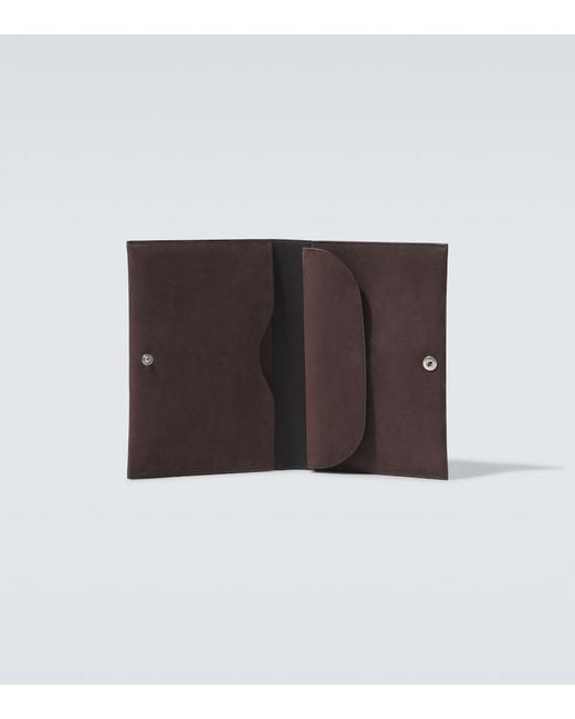 The Row Brown Leather Passport Holder for men