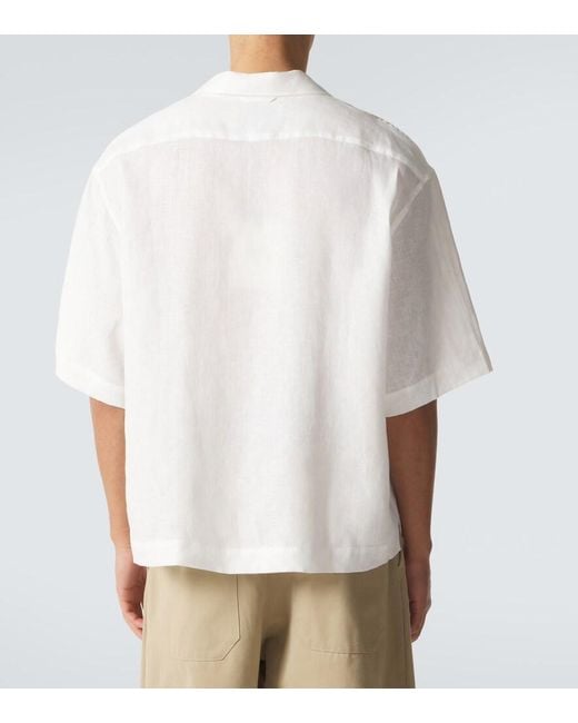 Studio Nicholson White Oryn Linen Shirt for men