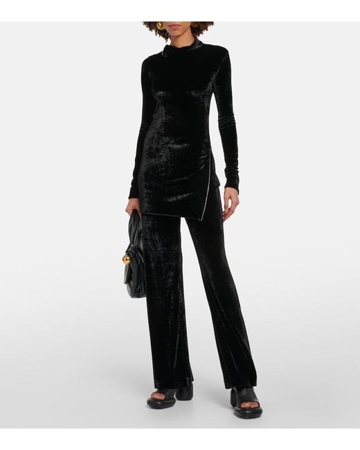 Jil Sander Black Velvet Top