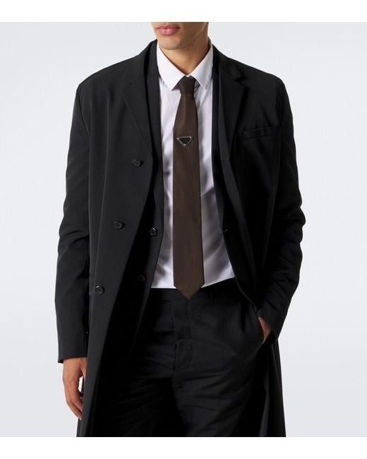 Prada Brown Re-Nylon Tie for men