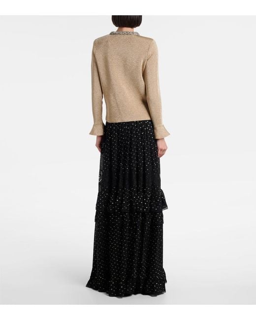 Self-Portrait Natural Embellished Cardigan