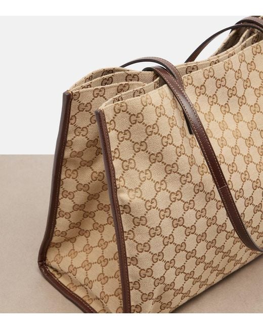 Gucci Natural Large Gg Canvas Shopper