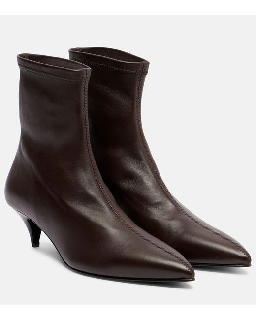 A.Emery Brown Ophelia Leather Ankle Boots