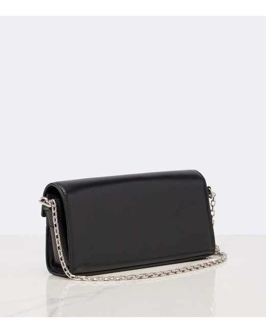 Gucci Black Horsebit Leather Wallet On Chain