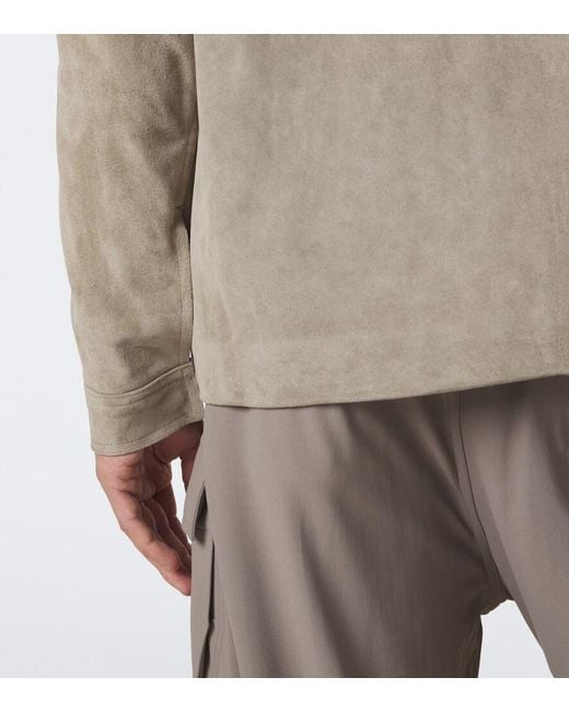 Rick Owens Natural Brad Suede Jacket for men