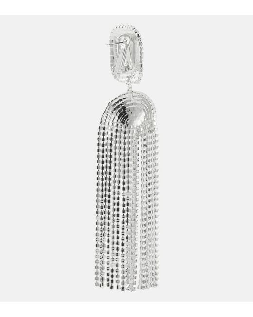Magda Butrym White Crystal-embellished Drop Earrings