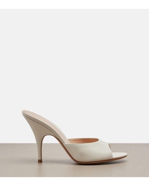 Gianvito Rossi Natural Sofia Leather Mules
