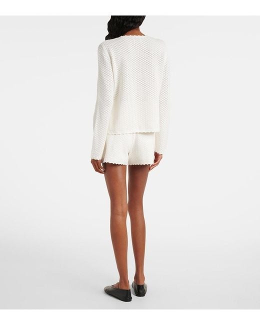 Posse White Helena Crochet Cardigan