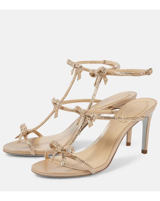 Sandales Caterina 80 A Ornements Rene Caovilla en coloris Metallic