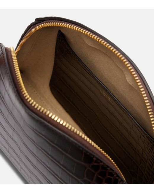 Pouch Small De Piel Grabada Totême de color Black