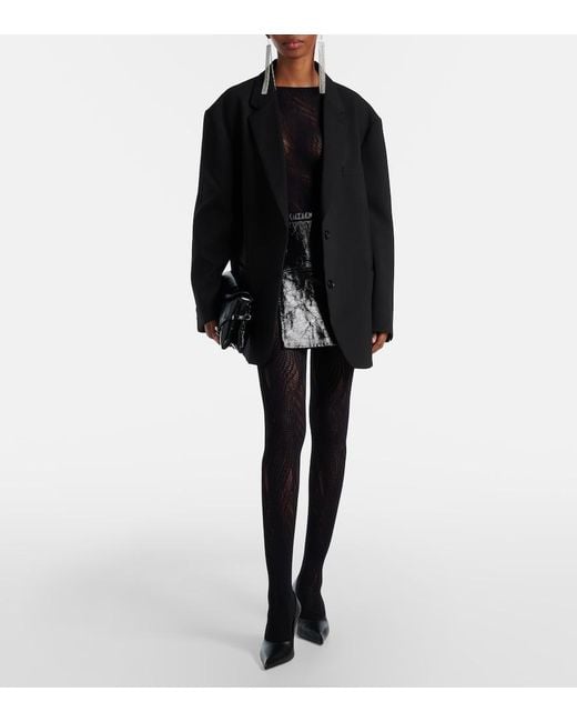 Wolford Black Sheer Mesh Catsuit