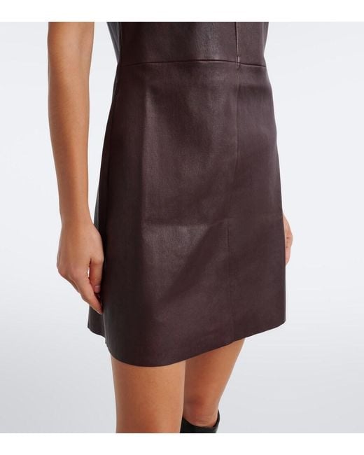 Stouls Brown Dollie Leather Minidress