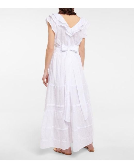 Poupette White Della Cotton Midi Dress