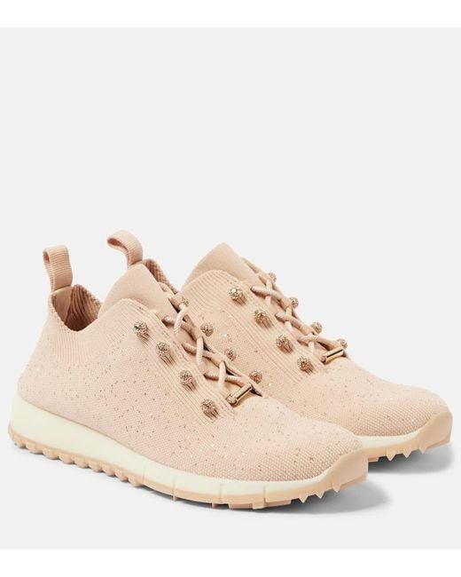 Jimmy Choo Natural Veles Embellished Sneakers
