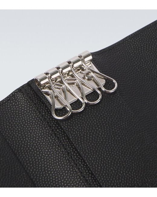 Saint Laurent Black Leather Key Case for men
