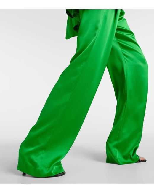 The Sei Green Weite Hose aus Seide