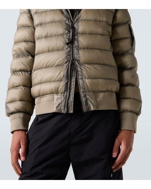 C P Company Green Hooded Down Jacket for men