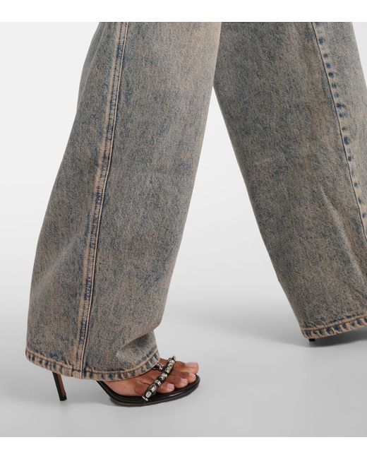 Isabel Marant Blue High-Rise Cargo-Jeans Heilani
