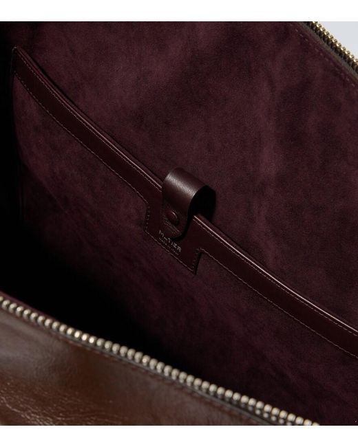 Metier Brown Racer 40 Leather Duffel Bag for men