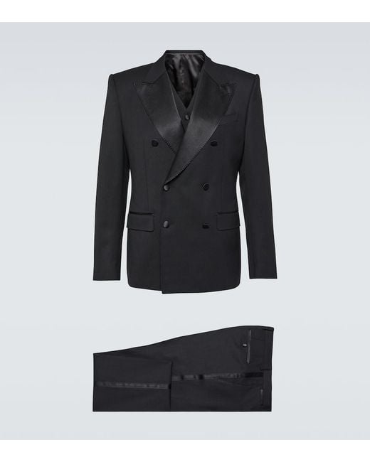 Dolce & Gabbana Black Wool-Blend Suit for men