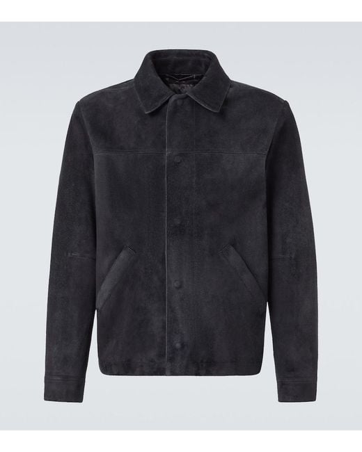 Tom Ford Blue Suede Jacket for men
