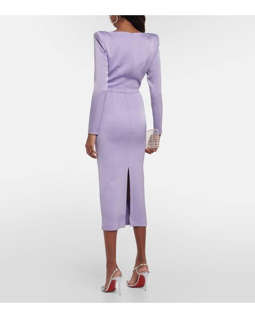 Alex Perry Purple Satin Crepe Minidress