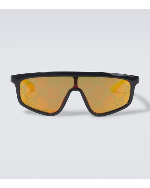 Gucci Brown Mask Sunglasses for men