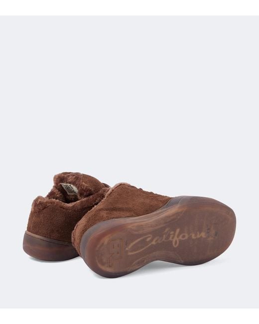 ERL Brown Vamp Skate Suede Sneakers for men